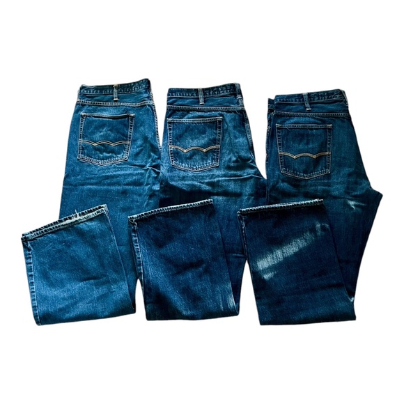 ‼️SOLD‼️ AE AMERICAN EAGLE OUTFITTERS BOOTCUT MENS JEANS 38X32 LOT of 3 - Picture 2 of 9